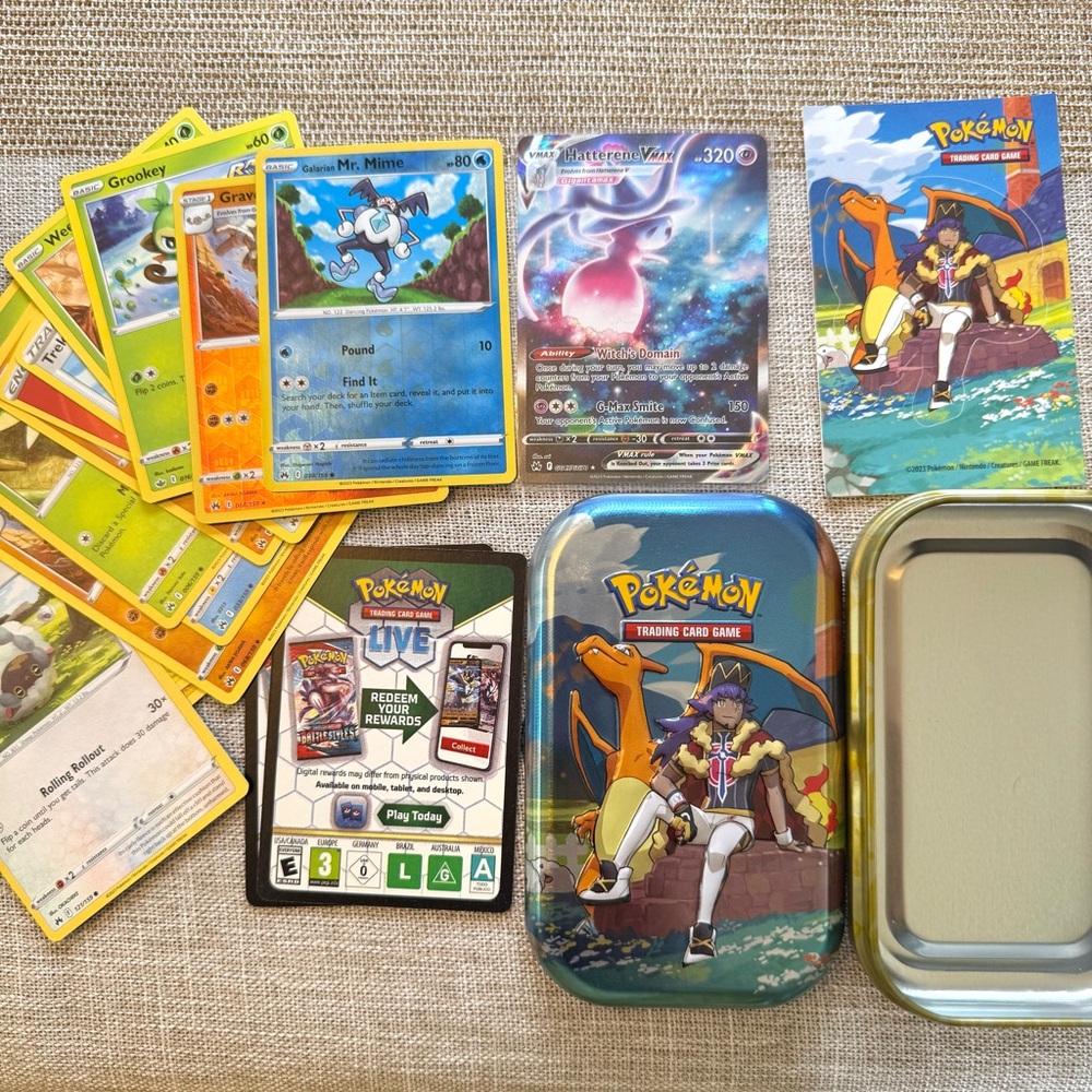 Pokemon TCG Crown Zenith Mini Tin (opened)